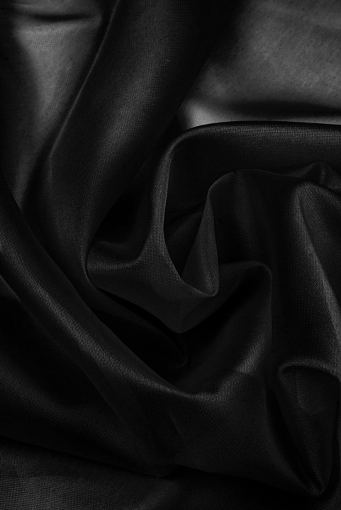 Organza poliesterică neagră