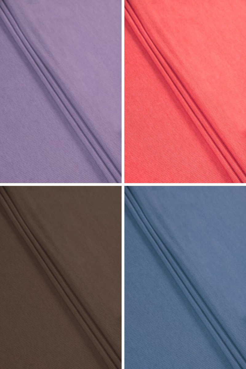 Ribbed knitted fabric - various colors