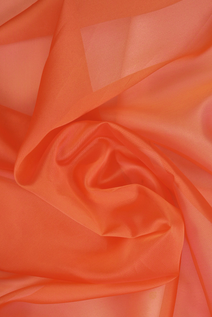Orange polyester organza