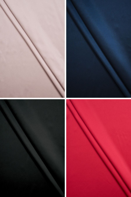 Satin élastique polyester -...