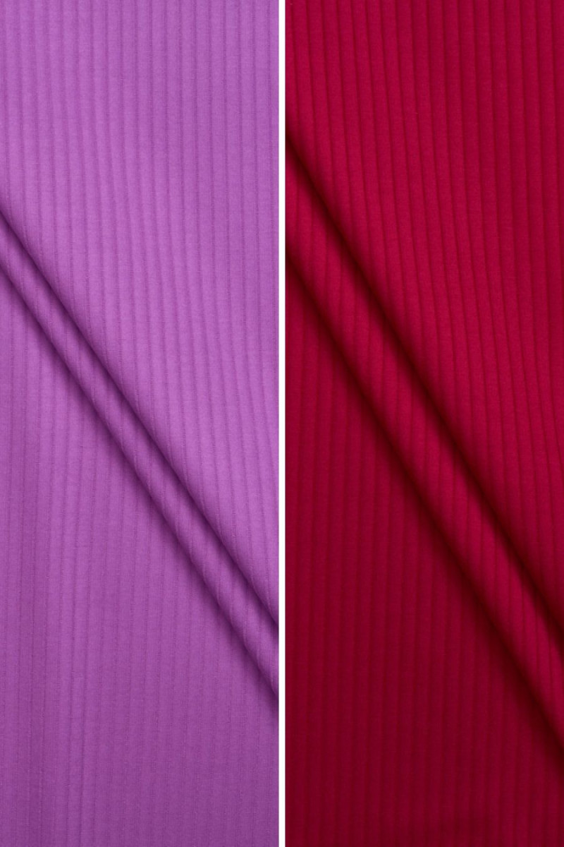 Tessuto a coste lavorato a maglia - due colori