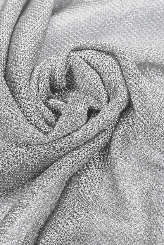 Siatka sweterkowa srebrna