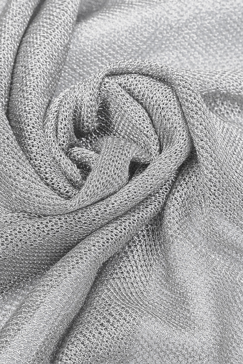 Siatka sweterkowa srebrna