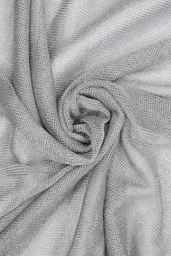 Siatka sweterkowa srebrna