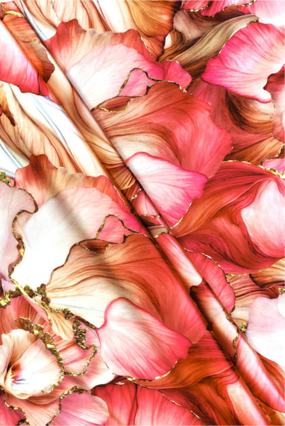 Satin silke blomster med...