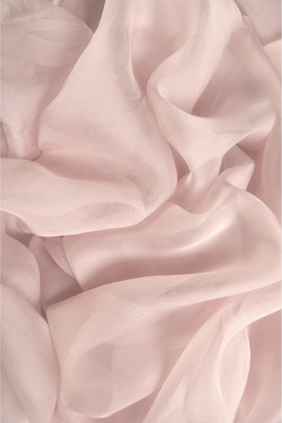 Muślin jedwabny jasny brudny róż PRZECENA