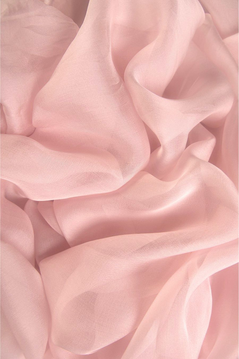 Muślin jedwabny róż łososiowy PRZECENA