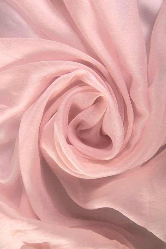 Muślin jedwabny róż...