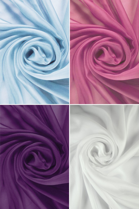 Selyem muszlin - különböző színek