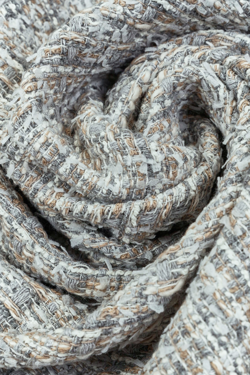 Tkanina typu chanel szaro beÅ¼owa