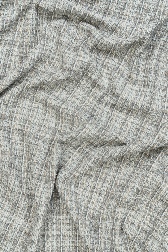 Tessuto stile Chanel grigio-beige