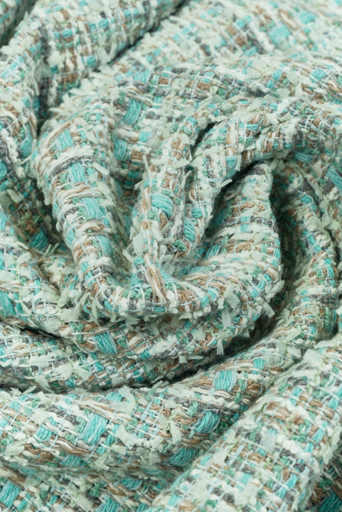 Light turquoise Chanel-style fabric