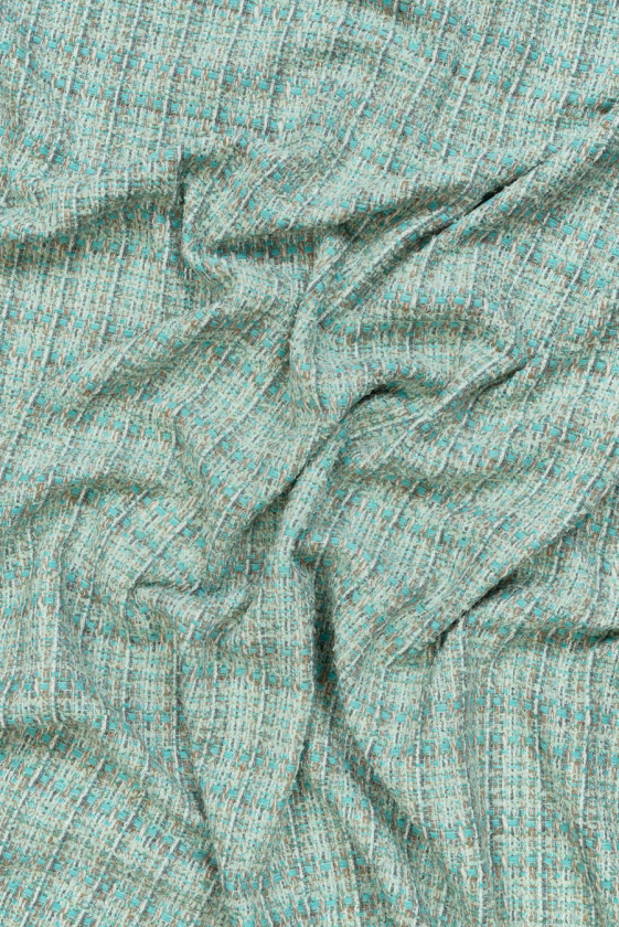 Tkanina typu chanel jasny turkus