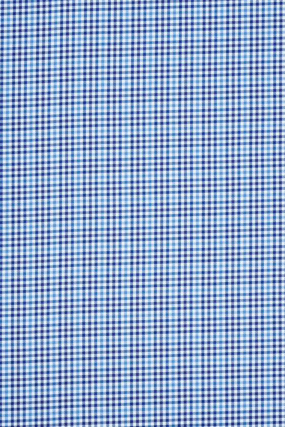 Algodón de camisa en cuadro azul