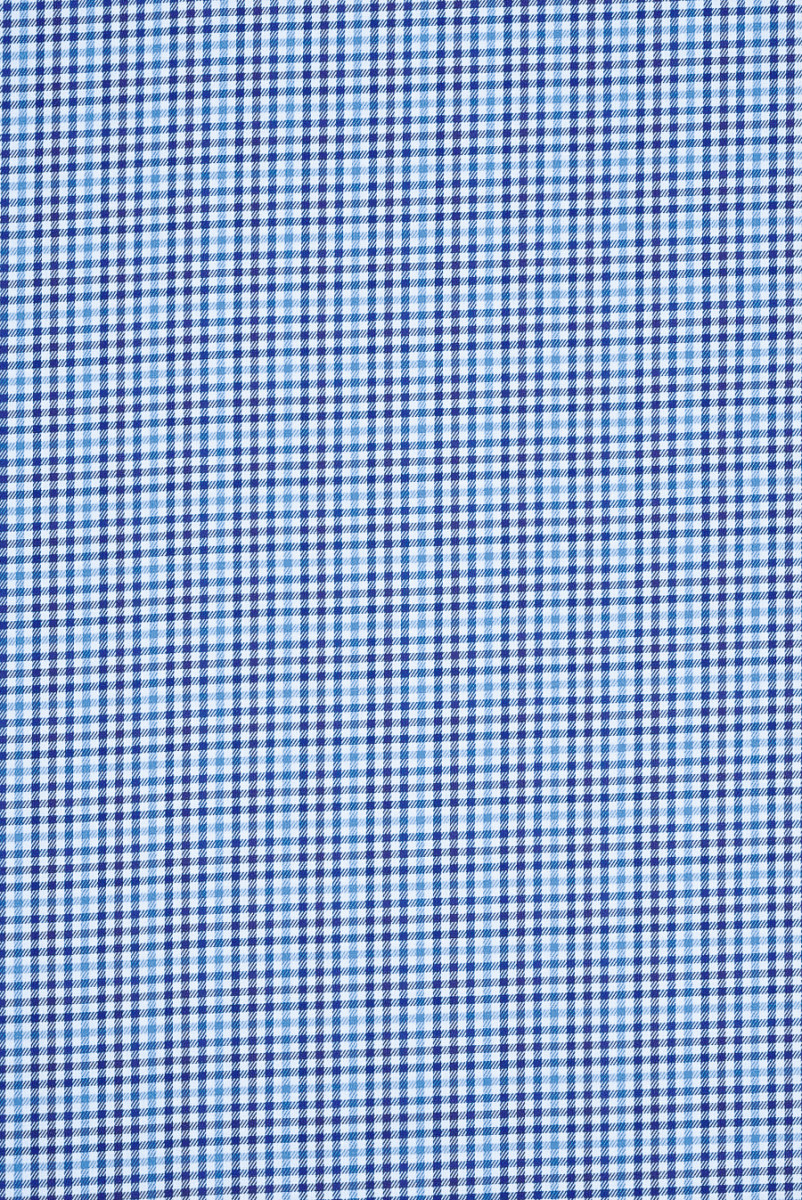 Blue checkered shirt cotton