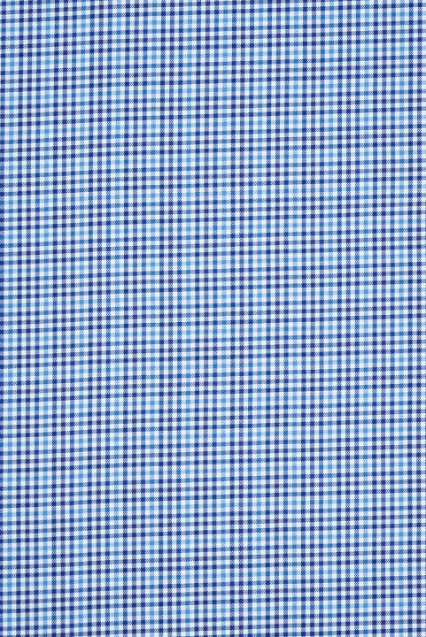 Coton pour chemise à carreaux bleus
