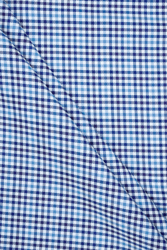 Cotone per camicie a quadretti blu