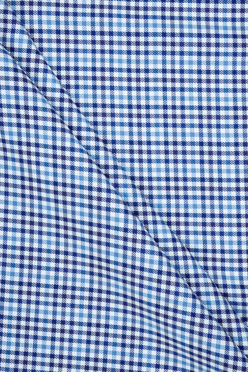 Bawełna koszulowa w niebieską kratę