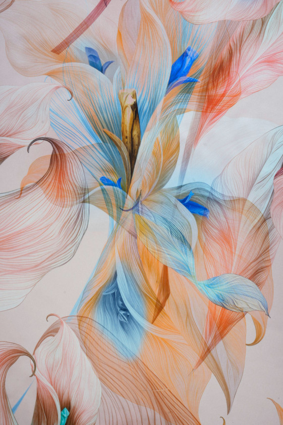 Satyna jedwabna kalie łososiowy róż