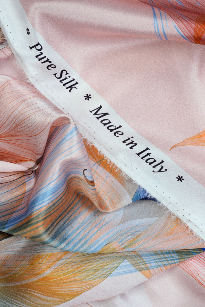 Satyna jedwabna kalie łososiowy róż