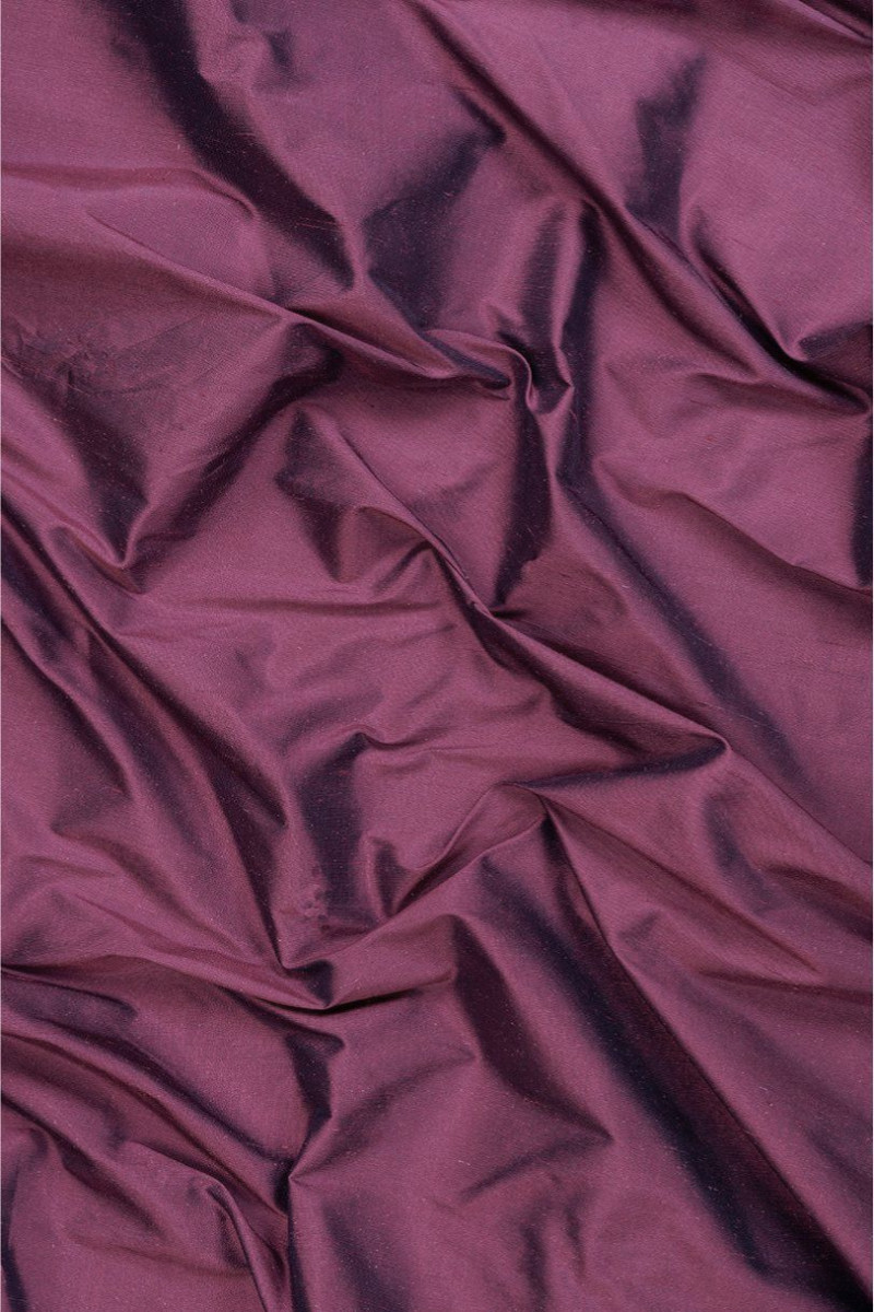 Szantung taftowy jedwabny dwuton fiolet/morski