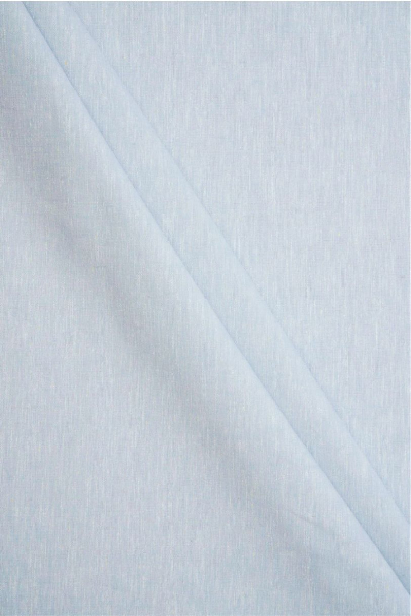 Len z baweÅnÄ i poliestrem szaro-bÅÄkitny