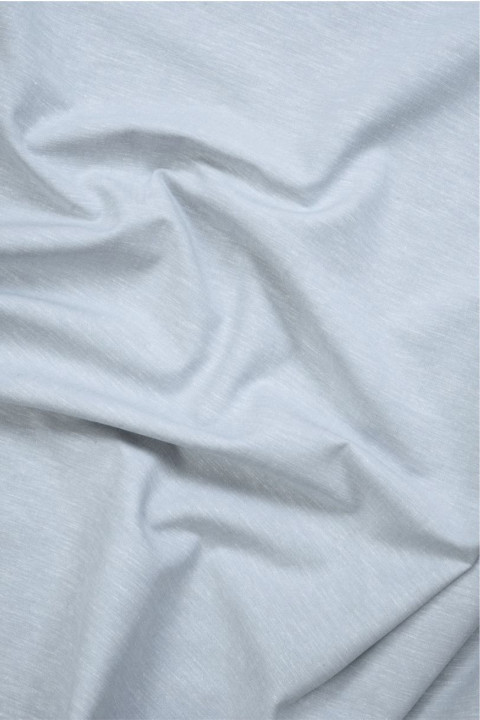 Linen with cotton and polyester gray-blue