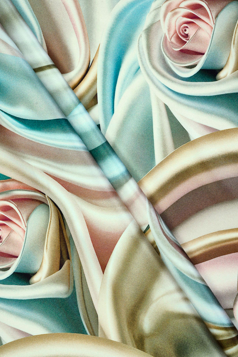 Satyna jedwabna pastelowe pÄki rÃ³Å¼y