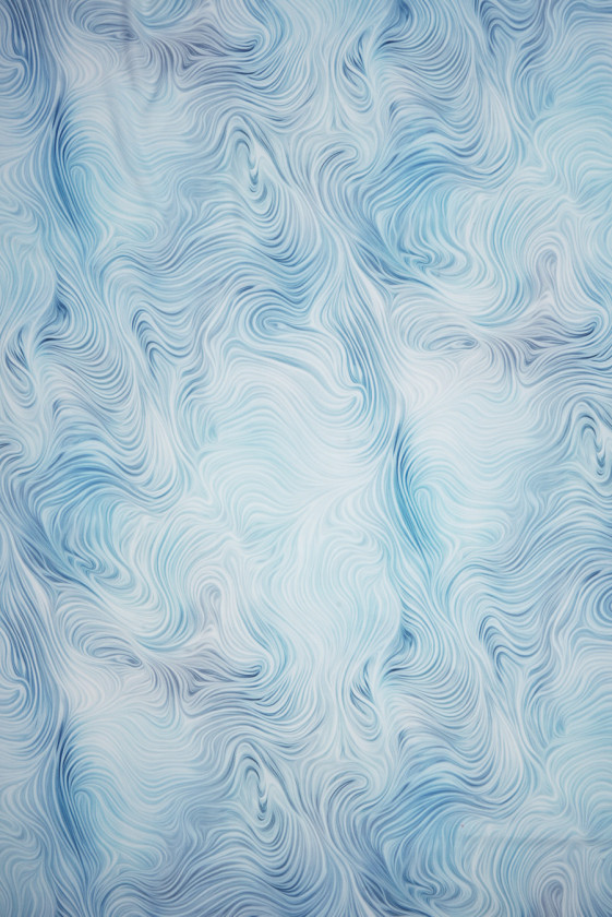 Muślin jedwabny niebieskie fale