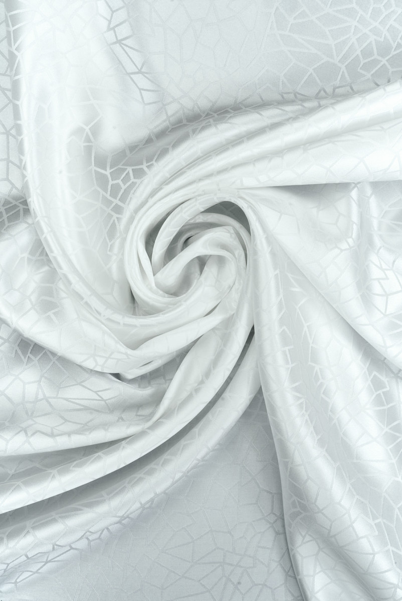 Jedwab żakardowy śmietanowy witraż