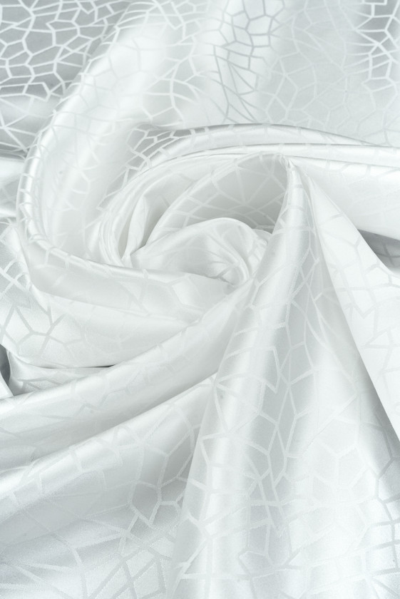 Jedwab żakardowy śmietanowy witraż