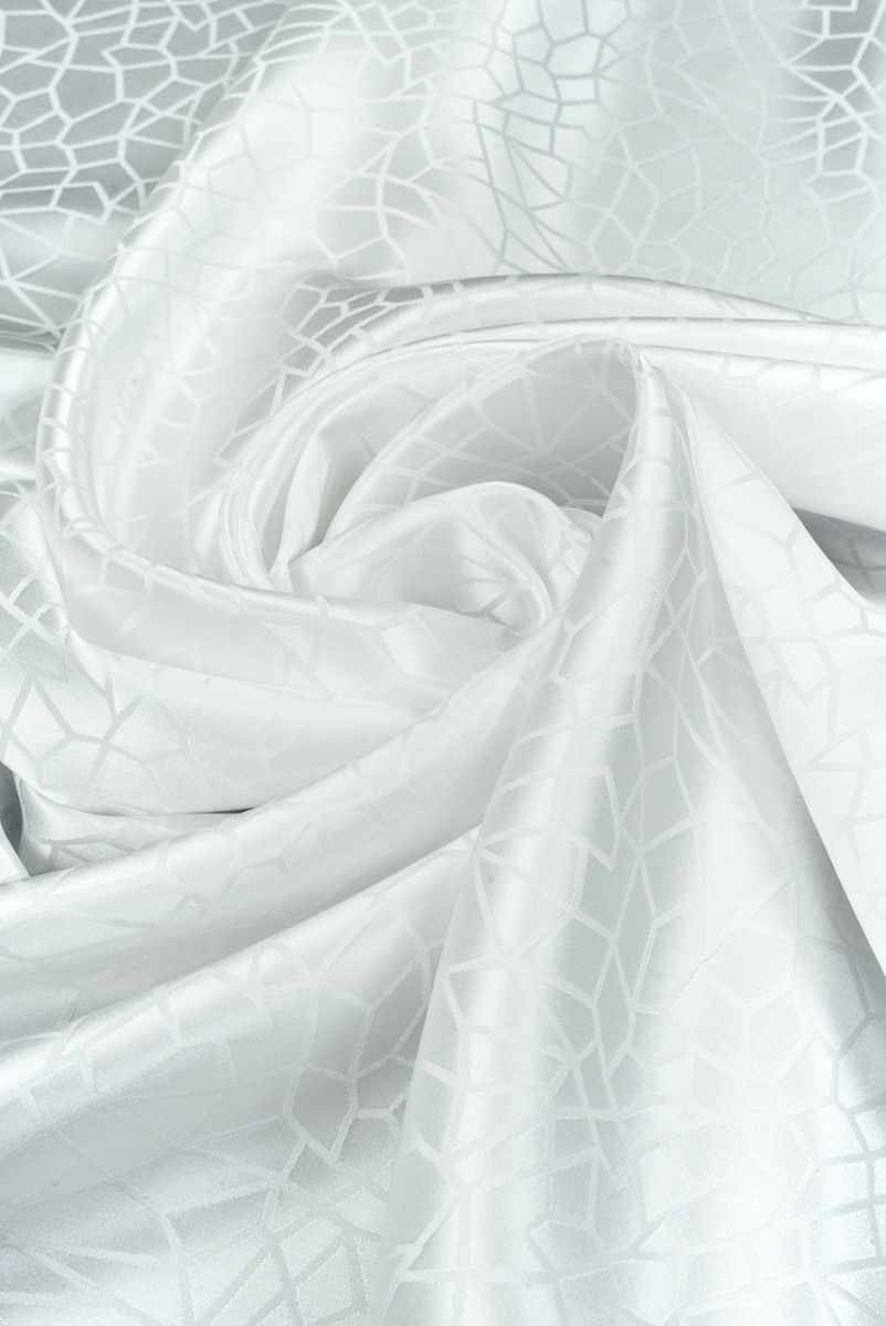 Jedwab żakardowy smietanowy