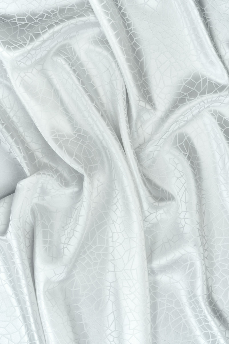 Jedwab żakardowy śmietanowy witraż