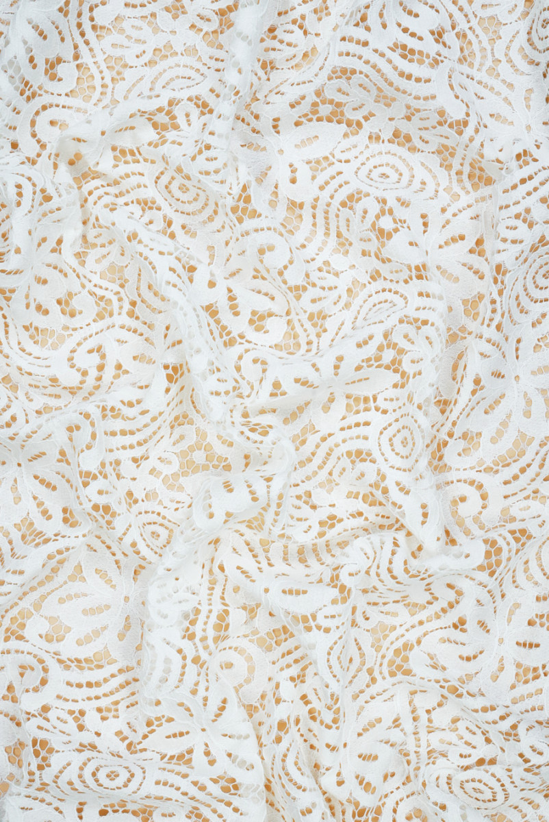 Koronka z bawełną śmietanowa