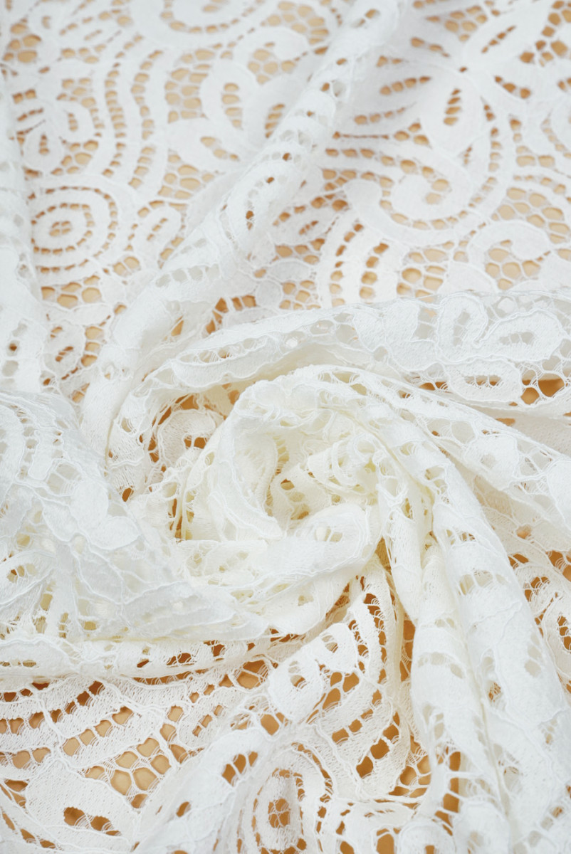 Koronka z bawełną śmietanowa