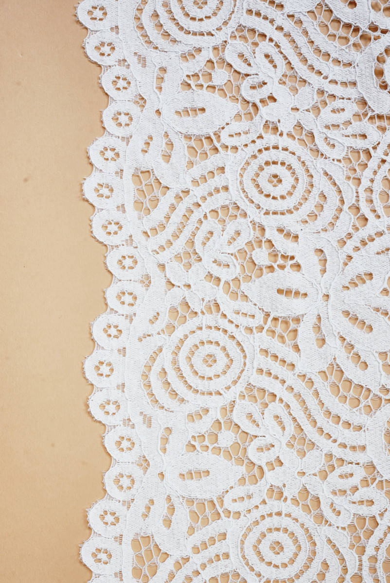 Koronka z bawełną śmietanowa