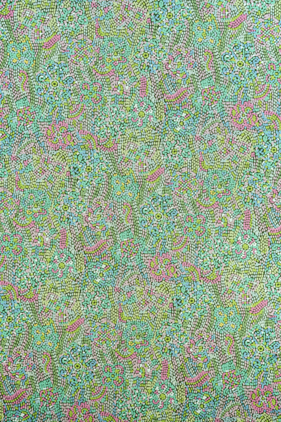 Wiskoza drobna zielona mozaika