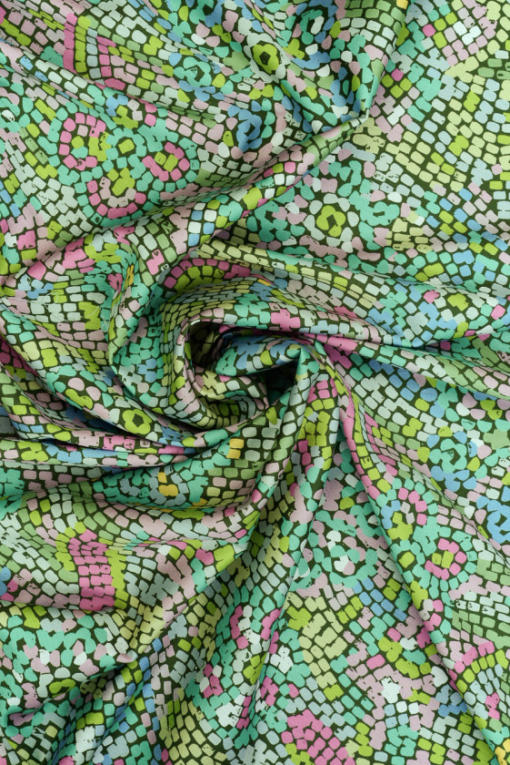 Wiskoza drobny wzorek kolorowy