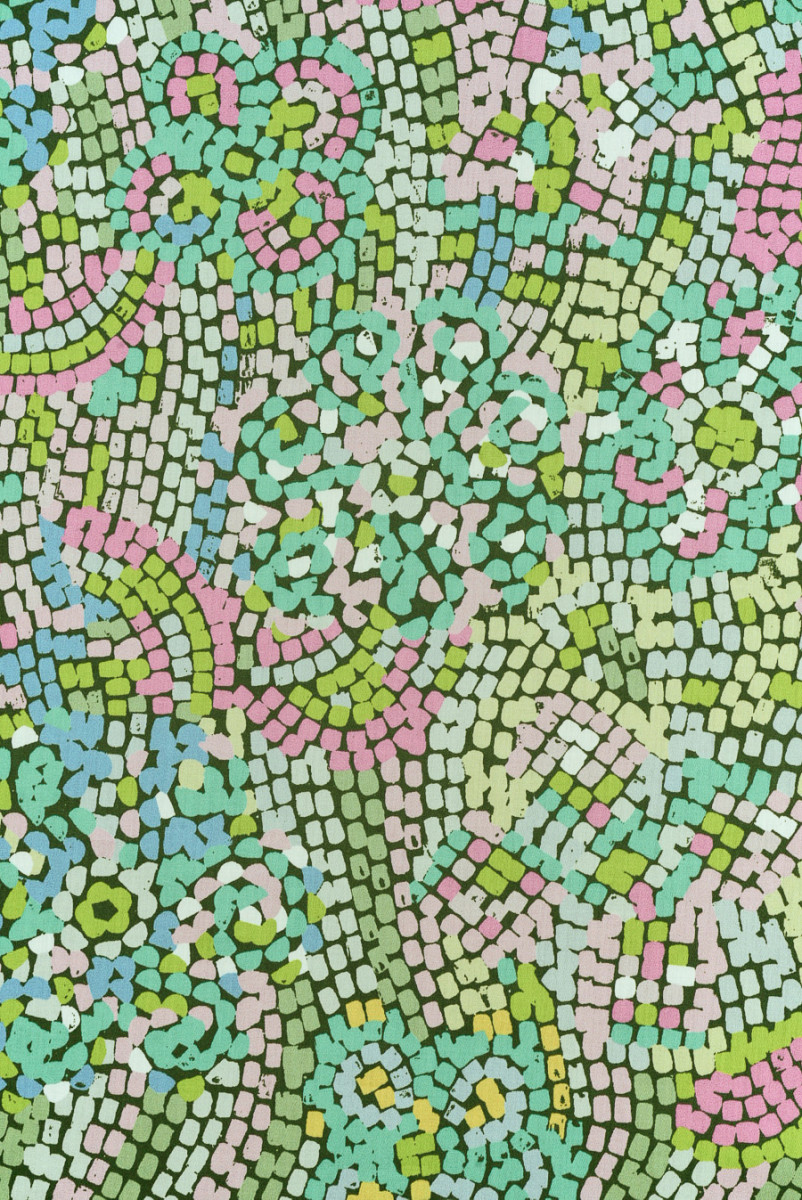 Wiskoza drobna zielona mozaika