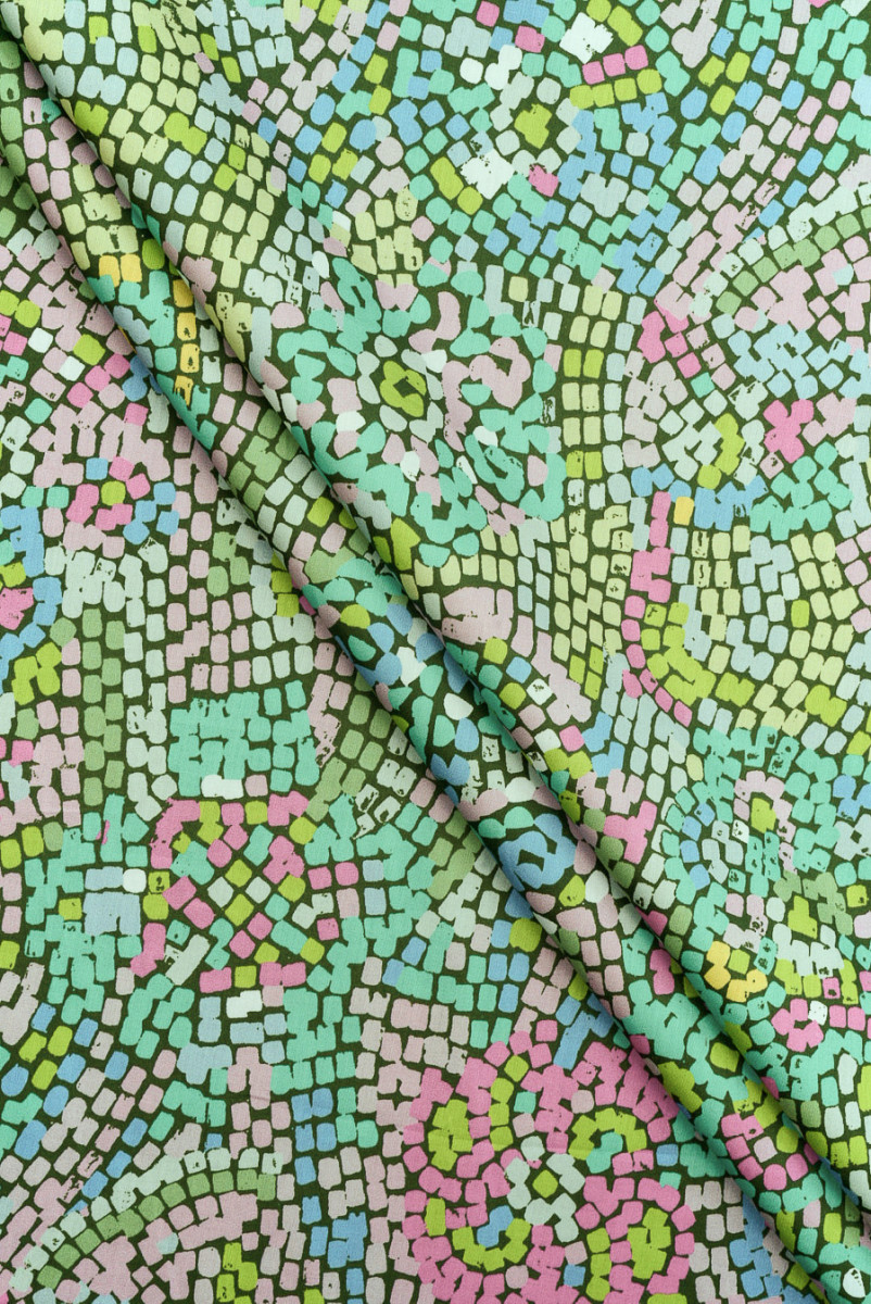 Wiskoza drobny wzorek kolorowy