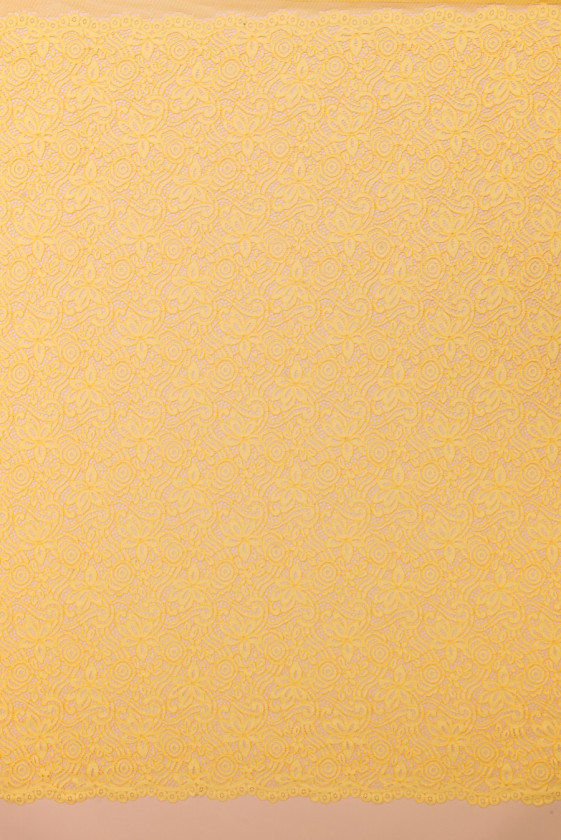 Koronka z bawełną żółta