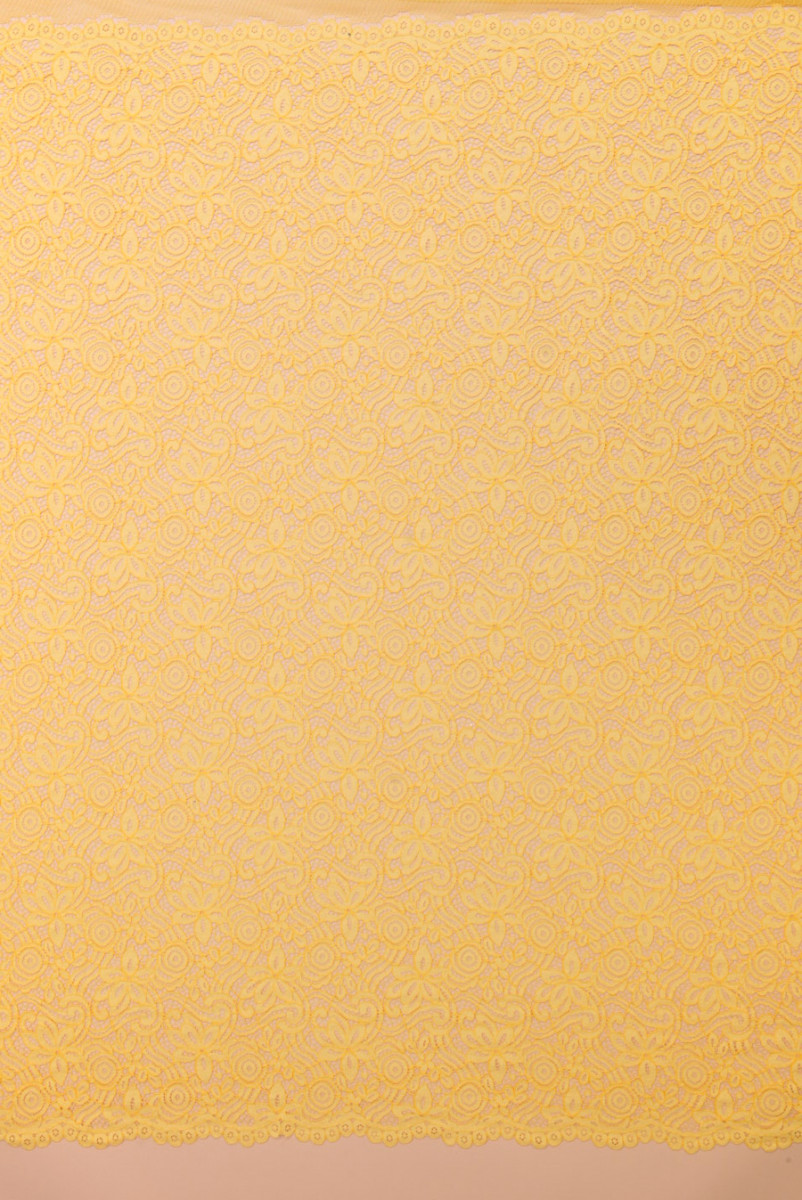 Koronka z bawełną żółta