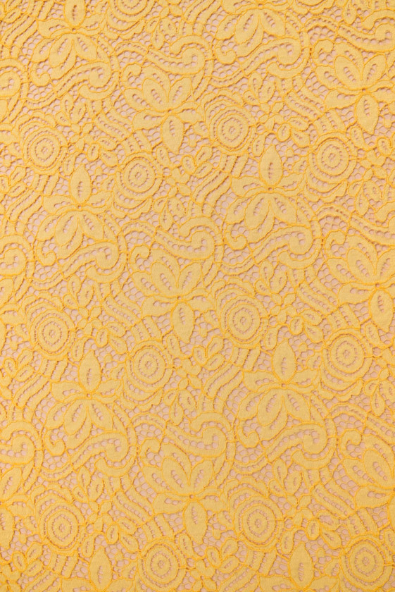 Koronka z bawełną żółta