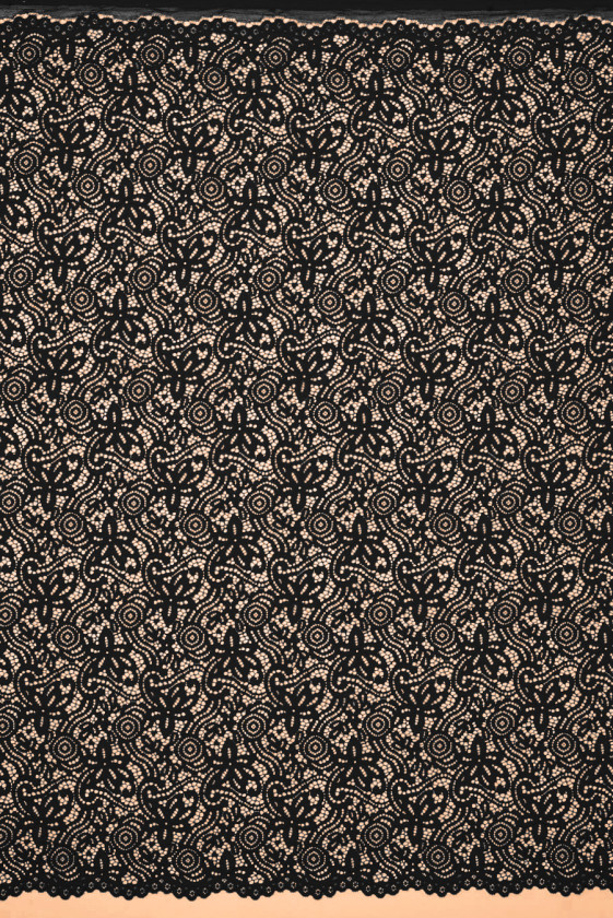 Koronka z bawełną czarna
