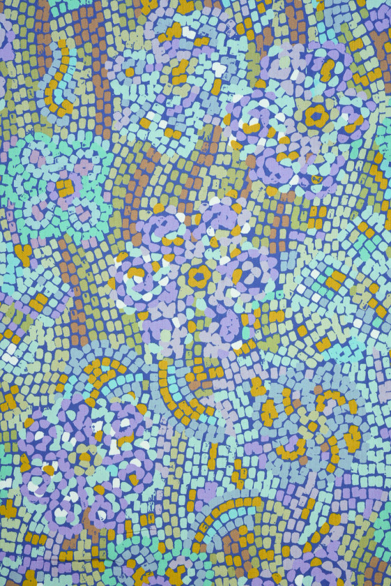 Wiskoza drobna fioletowa mozaika