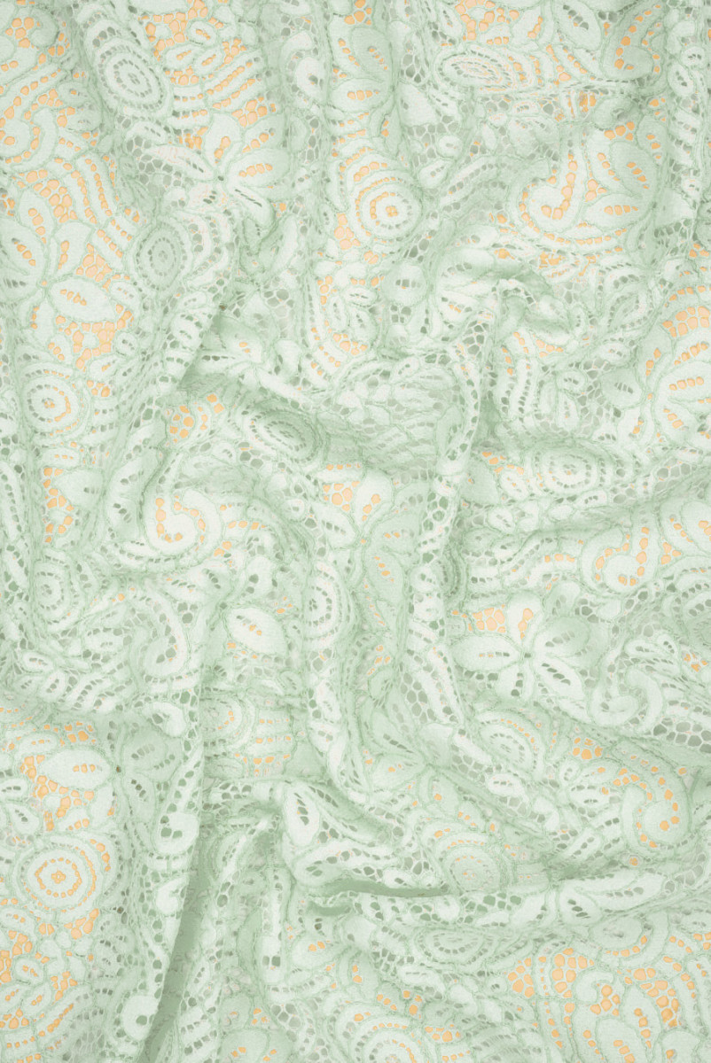 Mint cotton lace