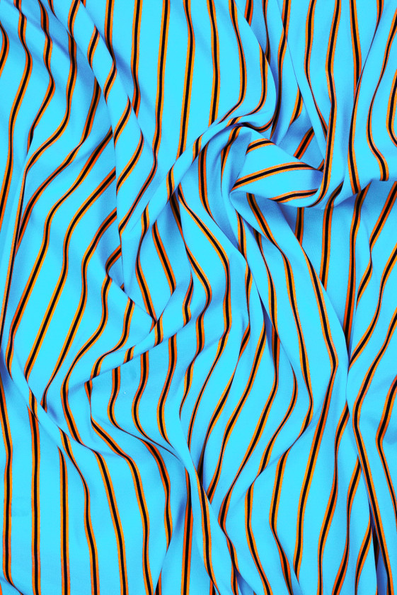 Krepa jedwabna w paski