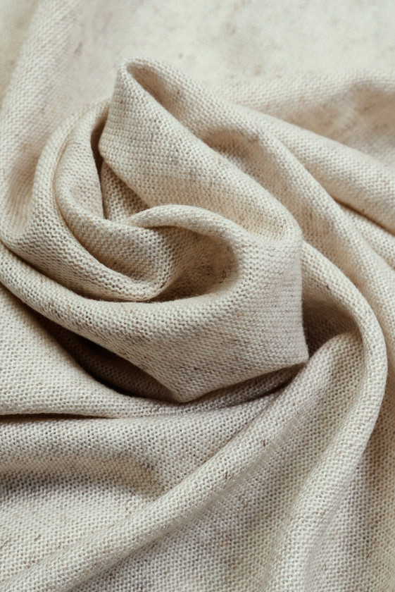Dzianina lniana jasny beż