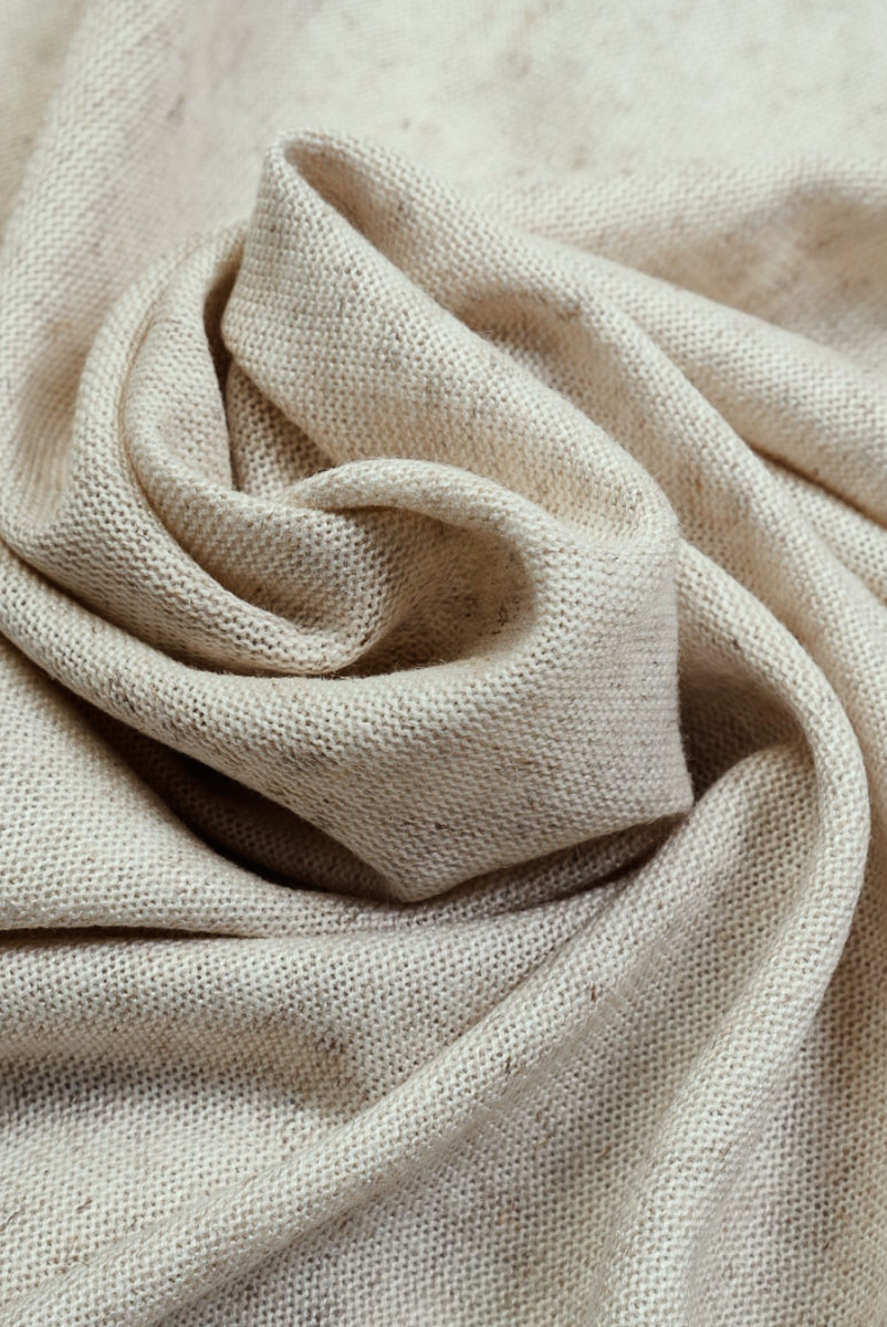 Dzianina lniana jasny beż