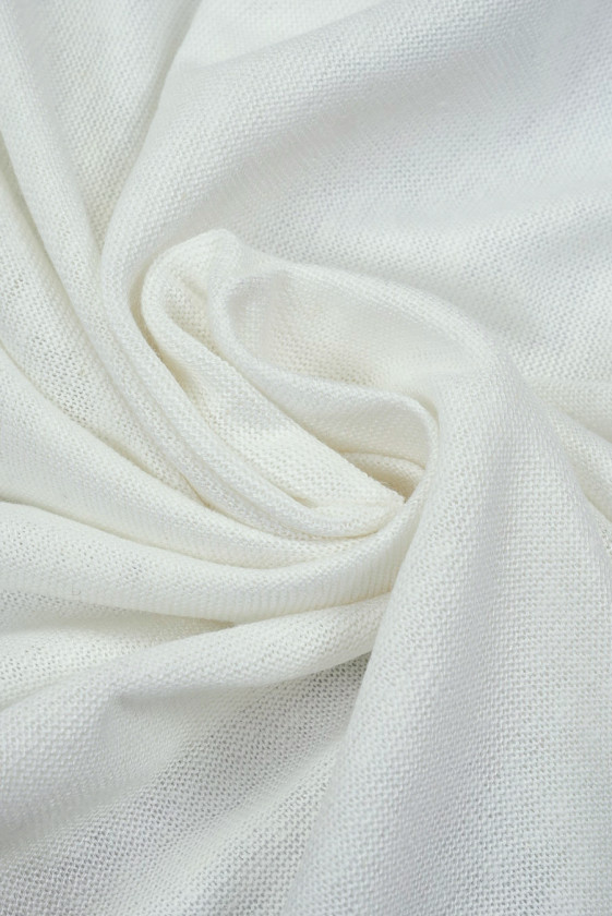 Dzianina lniana biała